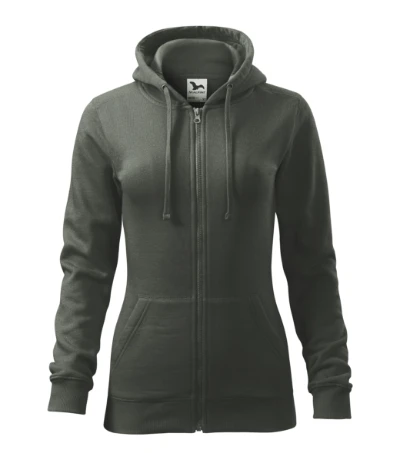 Trendy Zipper Felső női sötét palakő 