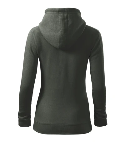 Trendy Zipper Felső női sötét palakő 