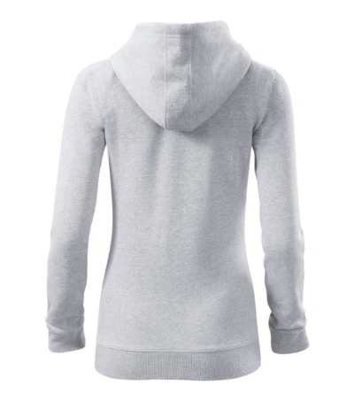 Trendy Zipper Felső női világosszürke melírozott 