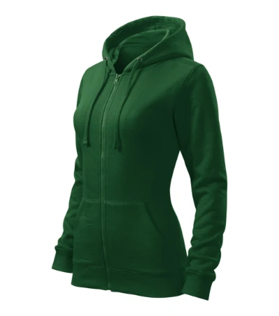 Trendy Zipper Felső női üvegzöld 