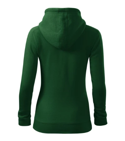 Trendy Zipper Felső női üvegzöld 