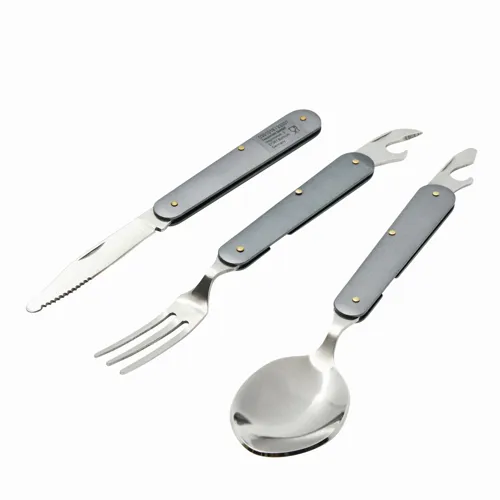 CAMPING - 3 részes hordozható evőeszköz szett