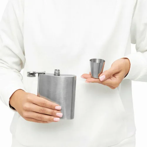 GENTLEMAN - rozsdamentes acél laposüveg szett