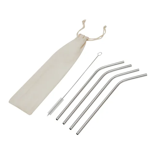 DRINK HAPPY - rozsdamentes acél szívószál készlet