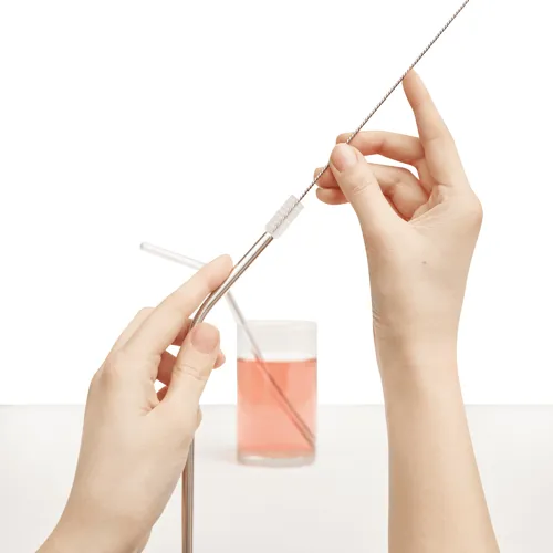 DRINK HAPPY - rozsdamentes acél szívószál készlet