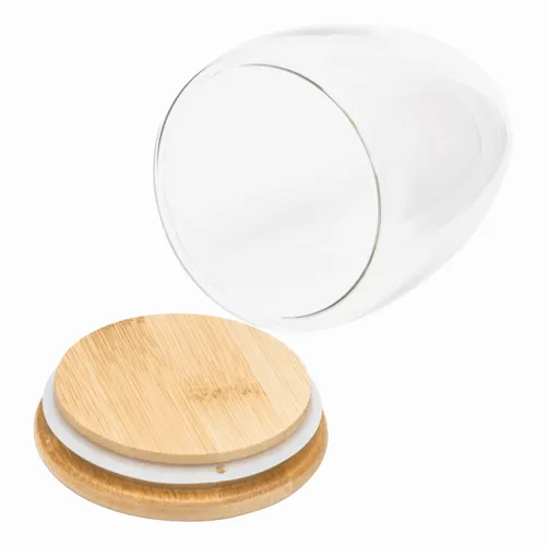 BAMBOO ART M - duplafalú üvegpohár, kapacitása kb. 350 ml