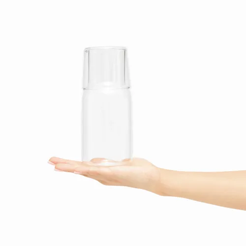 CALMY - üvegkancsó pohárral