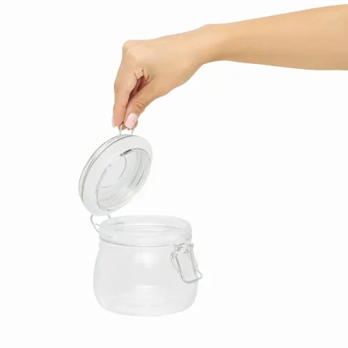 CLICKY M - üveg tárolóedény hintafedéllel, kapacitása kb. 500 ml