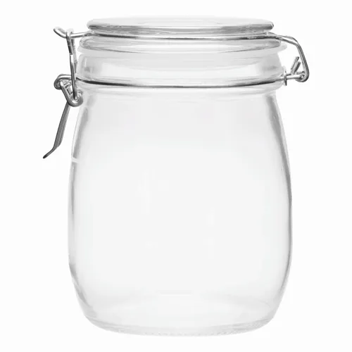 CLICKY L - üveg tárolóedény hintafedéllel, kapacitása kb. 750 ml