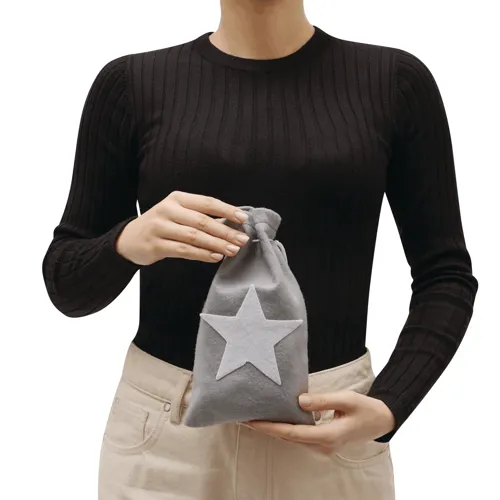 WHITE SHINE - filc karácsonyi tasak