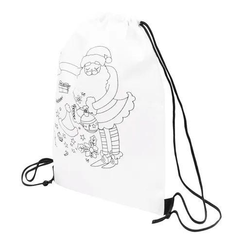 COLOURFUL SANTA - kiszínezhető zsinóros tornazsák