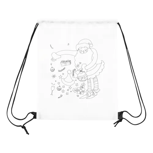 COLOURFUL SANTA - kiszínezhető zsinóros tornazsák