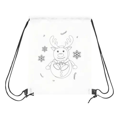 COLOURFUL ELK - kiszínezhető zsinóros tornazsák