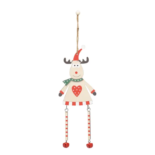 WOODEN SNOWI - ajándékkísérő, karácsonyfadísz