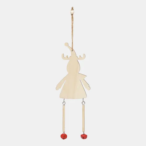WOODEN SNOWI - ajándékkísérő, karácsonyfadísz