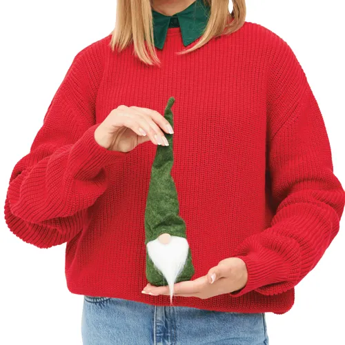 HANS - nemez karácsonyi törpe kalappal