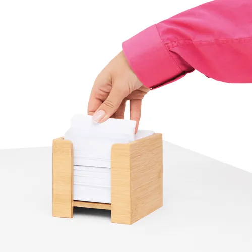 NEVER FORGET BAMBOO - kocka alakú jegyzettömb