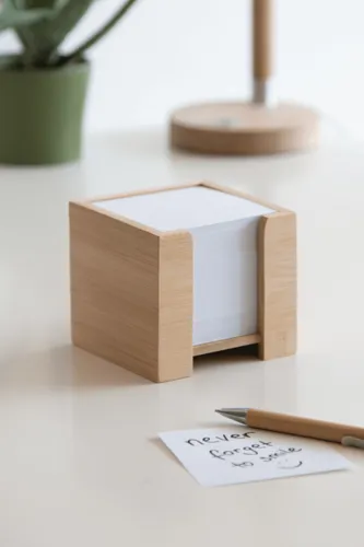NEVER FORGET BAMBOO - kocka alakú jegyzettömb