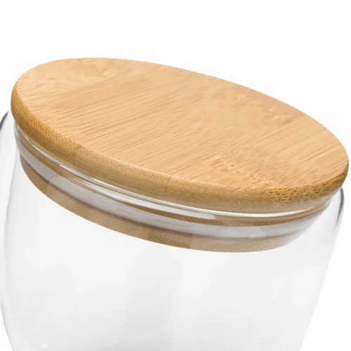 BAMBOO ART S - duplafalú üvegpohár, kapacitása kb. 250 ml  