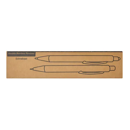 DOUBLE BAMBOO REVISED - írókészlet, toll szett  