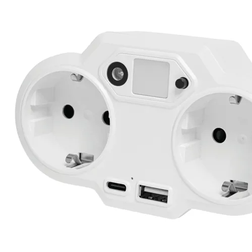 ENDLESS POWER NIGHT - USB-s hálózati töltő adapter éjszakai fénnyel  