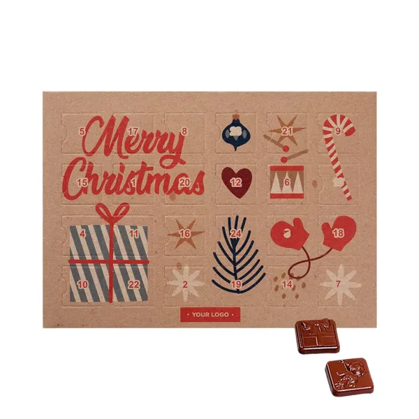 Egyedi reklámcsoki adventi naptár  