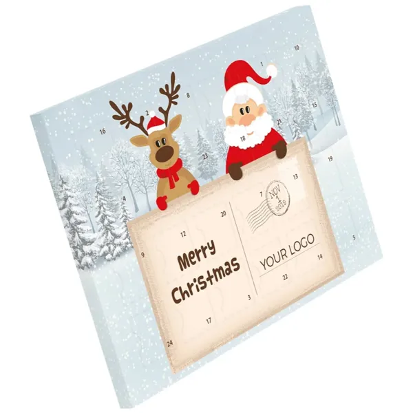 Egyedi reklámcsoki adventi naptár  