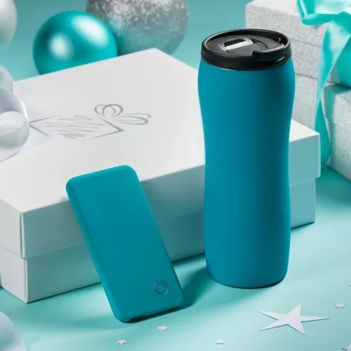 AUTÓKÉSZLET: HŐKÖRÖS 450 ML & RAY POWER BANK 4000 mAh  turkiz 