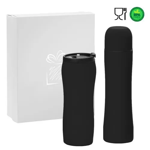 KÉSZLET: HŐBORGA és THERMOS  Fekete 