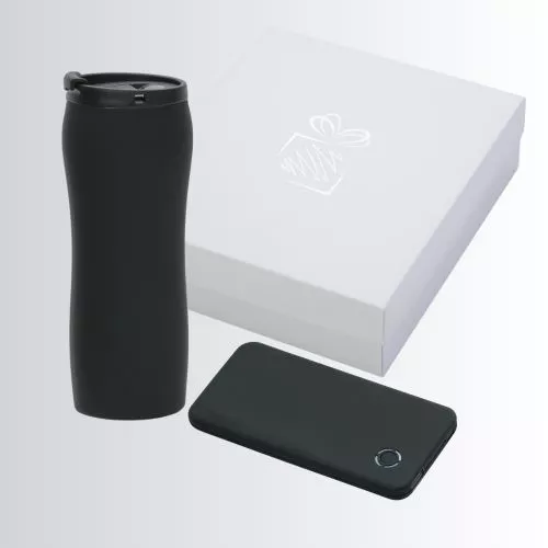AUTÓKÉSZLET: HŐKÖRÖS 450 ML & RAY POWER BANK 4000 mAh  Fekete 