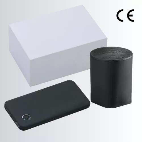 ZENE-KÉSZLET: BLUETOOTH HANGSZÓRÓ ÉS ÁRAMBANK RAY 4000 mAh  Fekete 