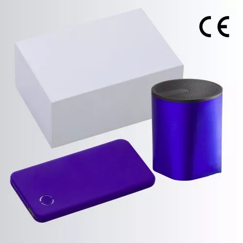 ZENE-KÉSZLET: BLUETOOTH HANGSZÓRÓ ÉS ÁRAMBANK RAY 4000 mAh  sötétkék 