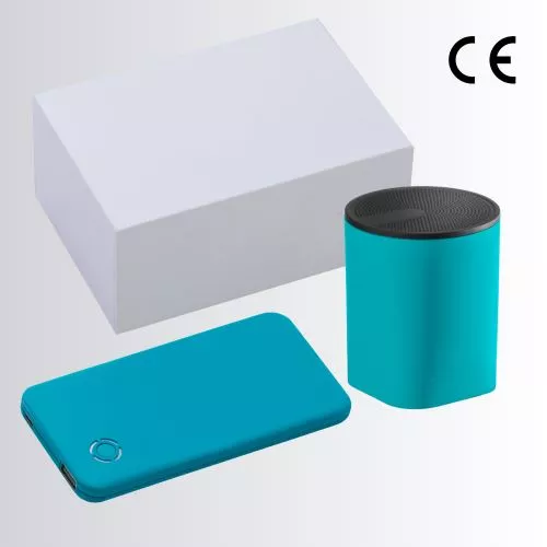 ZENE-KÉSZLET: BLUETOOTH HANGSZÓRÓ ÉS ÁRAMBANK RAY 4000 mAh  turkiz 
