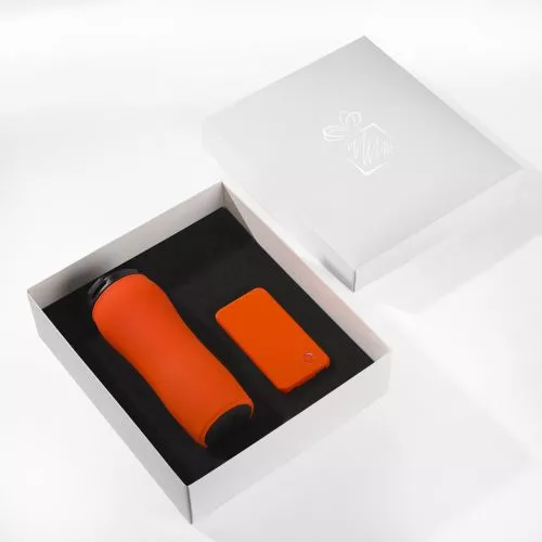AUTÓKÉSZLET: HŐKÖRÖS 450 ML & RAY POWER BANK 4000 mAh  Narancssárga 