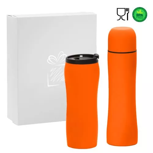 KÉSZLET: HŐBORGA és THERMOS  Narancssárga 