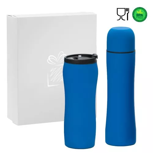 KÉSZLET: HŐBORGA és THERMOS  sötétkék 