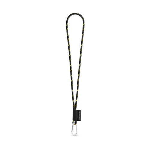 SET Lanyard NAUTIC Long (Ø 5 mm) 55 mm-es D-alakú karabinerrel Fekete Sárga 