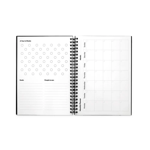 STARTER KIT INFINITE PLANNER A5. A készlet tartalmaz egy „végtelen naplót”, tisztító készletet, markert és markertartót