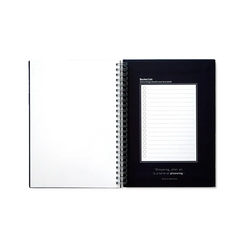 STARTER KIT INFINITE PLANNER A5. A készlet tartalmaz egy „végtelen naplót”, tisztító készletet, markert és markertartót
