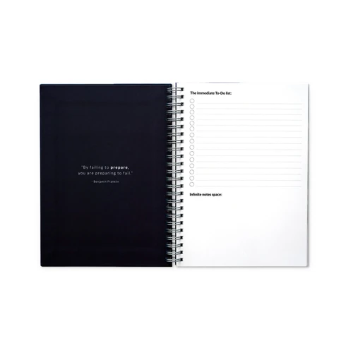 STARTER KIT INFINITE PLANNER A5. A készlet tartalmaz egy „végtelen naplót”, tisztító készletet, markert és markertartót