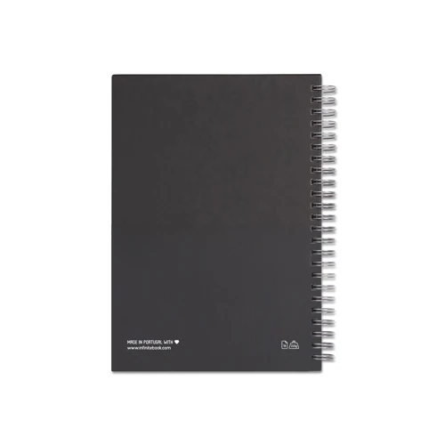 STARTER KIT INFINITEBOOK. Infinitebook" készlet keménytáblás borítóval, 1 tisztító készlettel, 1 jelölővel és 1 golyóstoll-tartóval