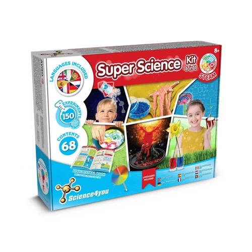 6 in 1 Super Science Kit I. Oktatási játék gyerekeknek Vegyes színek 