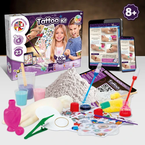 Tattoo Factory Kit I. Oktatási játék gyerekeknek Vegyes színek 