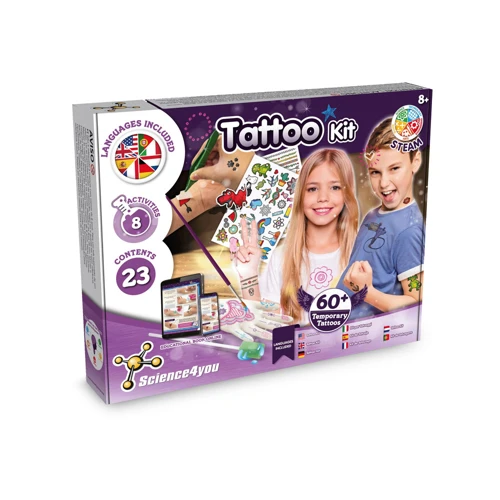 Tattoo Factory Kit I. Oktatási játék gyerekeknek Vegyes színek 