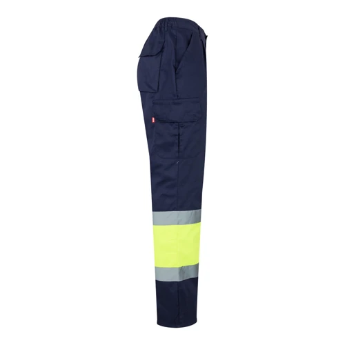 VL ATHENA. Kétszínű bordázott szövet nadrág (210g/m²), bélelt, többzsebes, pamut (20%) és poliészter (80%)