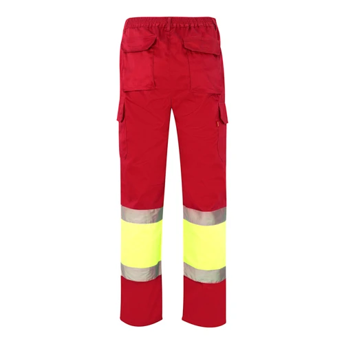 VL ATHENA. Kétszínű bordázott szövet nadrág (210g/m²), bélelt, többzsebes, pamut (20%) és poliészter (80%)