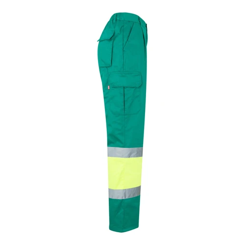 VL ATHENA. Kétszínű bordázott szövet nadrág (210g/m²), bélelt, többzsebes, pamut (20%) és poliészter (80%)
