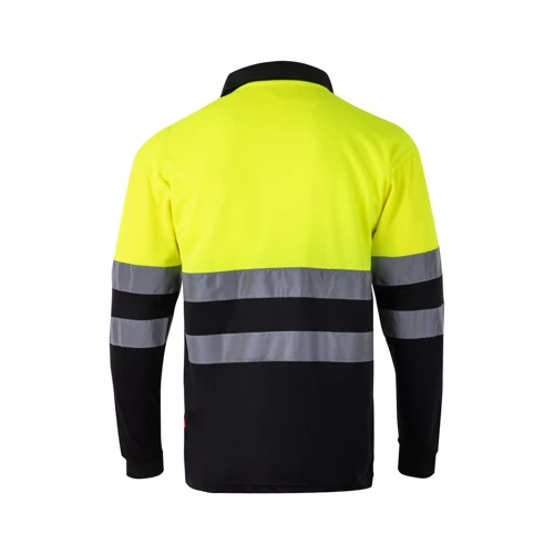 VL VULCAN. Kétszínű bird-eye póló (160g/m²), hosszú ujjú, poliészterből (100%)