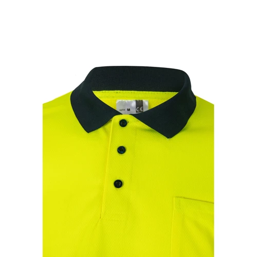VL VULCAN. Kétszínű bird-eye póló (160g/m²), hosszú ujjú, poliészterből (100%)