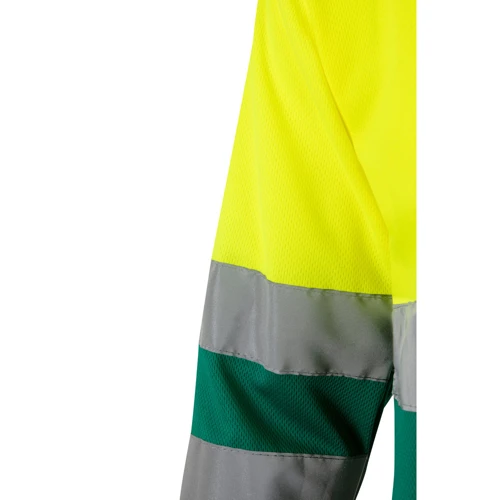 VL VULCAN. Kétszínű bird-eye póló (160g/m²), hosszú ujjú, poliészterből (100%)